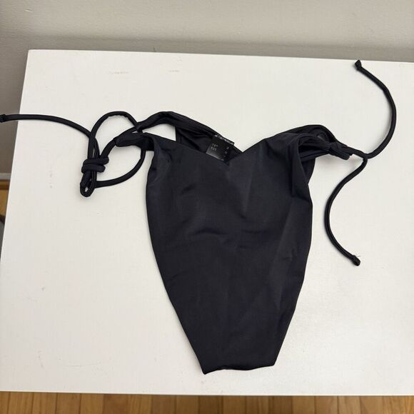 ASOS Design Mix and Match V Cut Tie Side Bikini Bottoms Black Womens US Size 8 - Picture 5 of 6